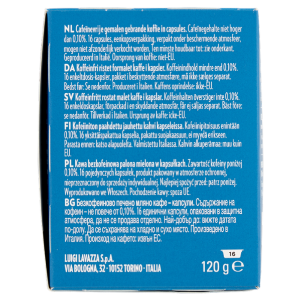 Lavazza A Modo Mio Dek 16 Capsule 120 g