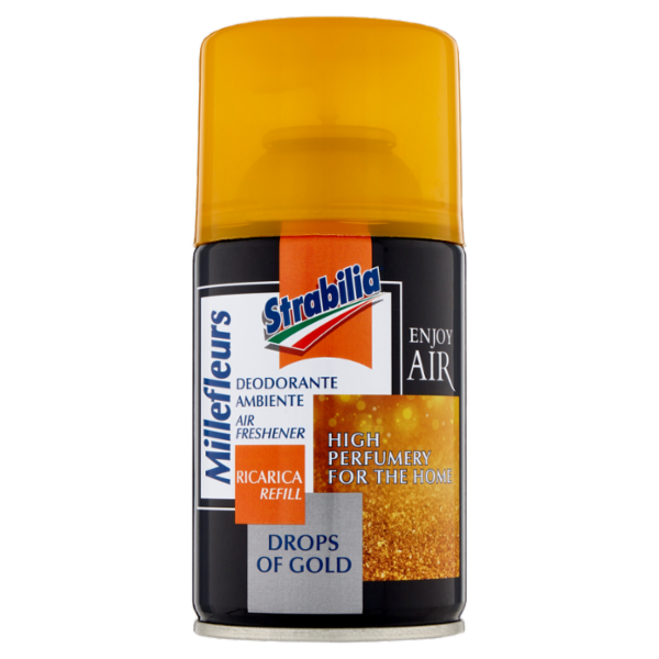 Strabilia Millefleurs Deodorante Ambiente Drops of Gold Ricarica 250 ml