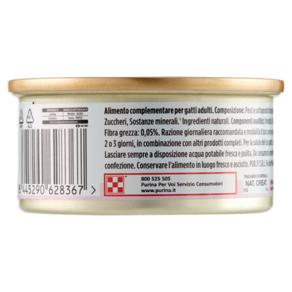 PURINA GOURMET Nature's Creations Ricco in Fiocchi di Tonnetto Naturale in Gelée con Gamberetti 70 g