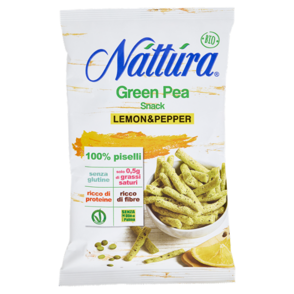 Náttúra Green Pea Snack Lemon&Pepper Bio 80 g