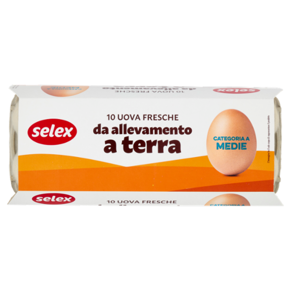 Selex 10 Uova Fresche Medie da Allevamento a Terra Categoria A