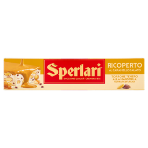 Sperlari Ricoperto Al Caramello Salato Torrone Tenero Alla Mandorla Con Fave Di Cacao 200 g