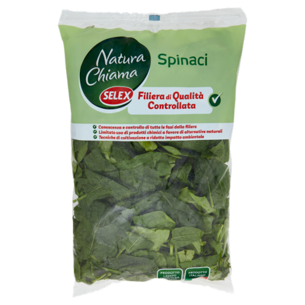 Selex Natura Chiama Spinaci Lavati e Pronti da Cuocere 500 g