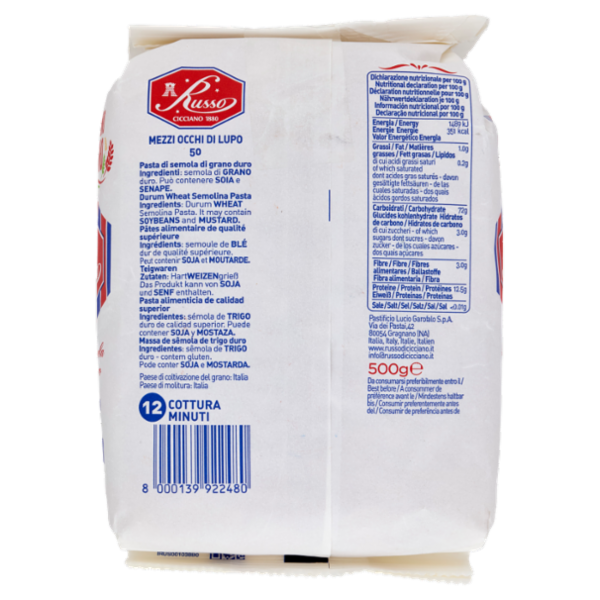 Russo Mezzi Occhi di Lupo 50 500 g