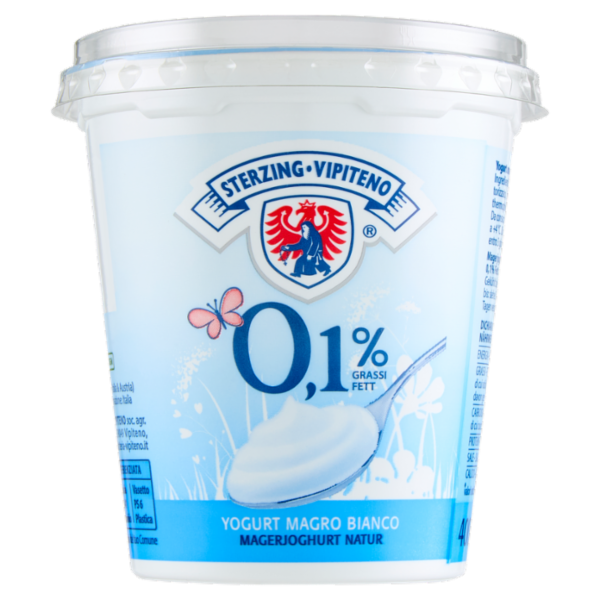 Sterzing Vipiteno 0,1% Grassi Yogurt Magro Bianco 400 g