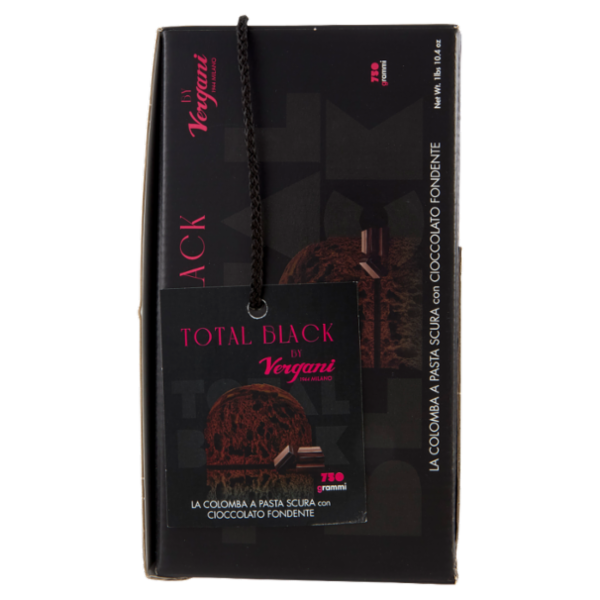 Vergani Total Black la Colomba a Pasta Scura con Cioccolato Fondente 750 grammi