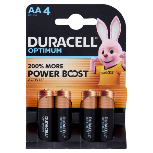 Duracell Optimum AA 4 Stilo / Mignon Alcalina 1.5V MX1500 4 pz