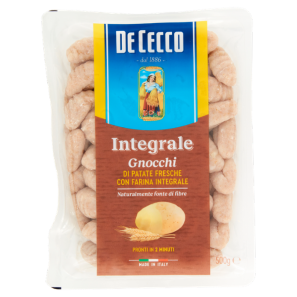 De Cecco Integrale Gnocchi di Patate Fresche con Farina Integrale 500 g