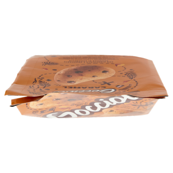 Pavesi Gocciole Caramel Biscotti con Gocce di Cioccolato e Granella di Caramello 300g