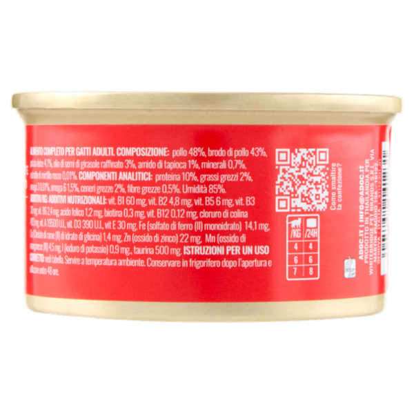 ADoC Complete For Cats Filetti di Pollo con Patate Dolci in Brodo 80 g