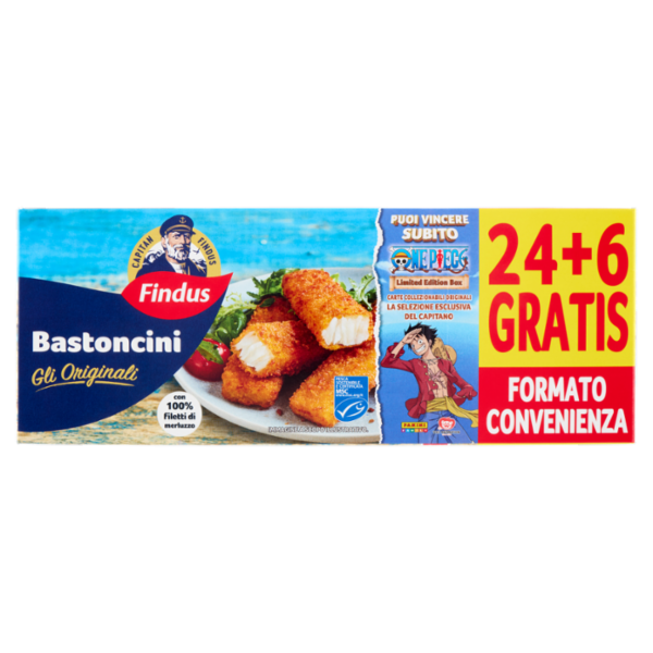 Capitan Findus 30 Bastoncini con 100% Filetti di Merluzzo 750 g