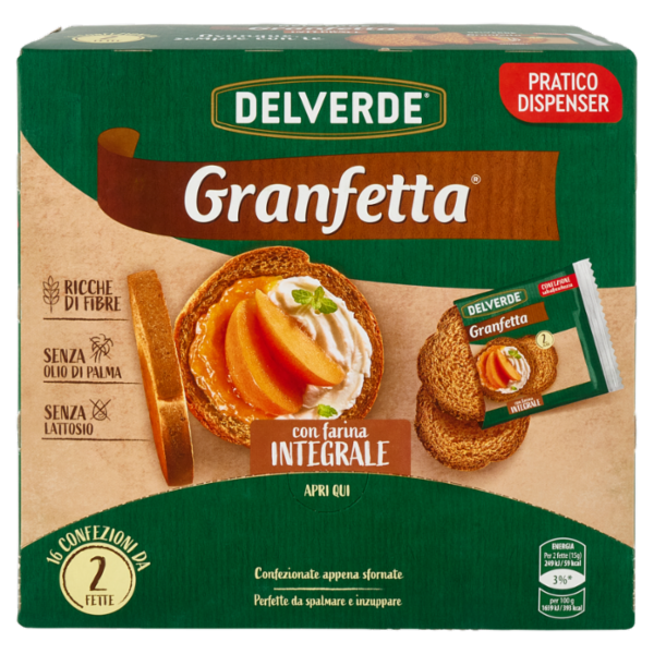 Delverde Granfetta con farina Integrale 16 x 15 g