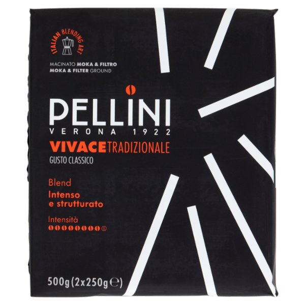 Pellini Vivace Tradizionale Gusto Classico Macinato Moka & Filtro 2 x 250 g