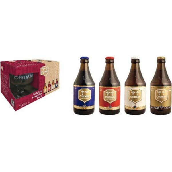 Chimay Confezione Quadrilogie 4X33cl + Bicchiere Originale