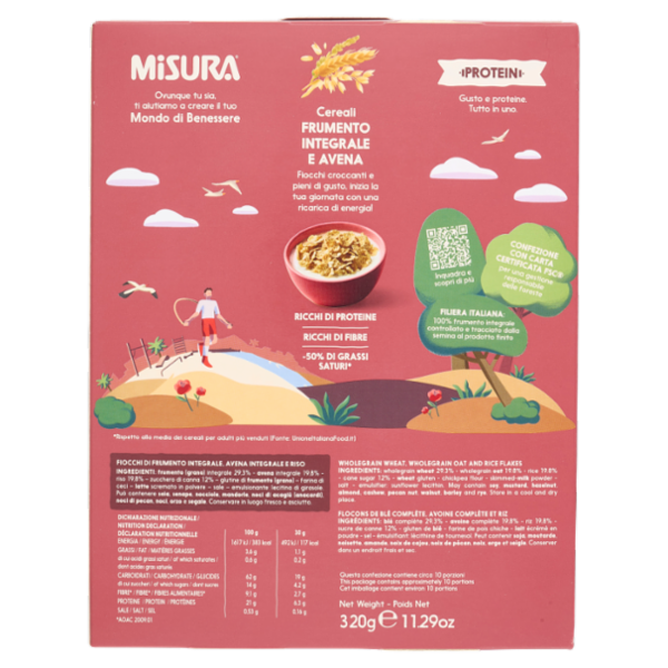 Misura Protein Cereali Frumento Integrale e Avena 320 g