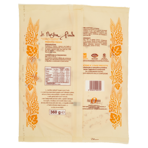 FrescOpiada la Nostra Piada 3 x 120 g