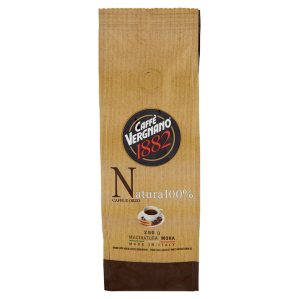 Caffè Vergnano 1882 Natura 100% Caffè e Orzo 250 g
