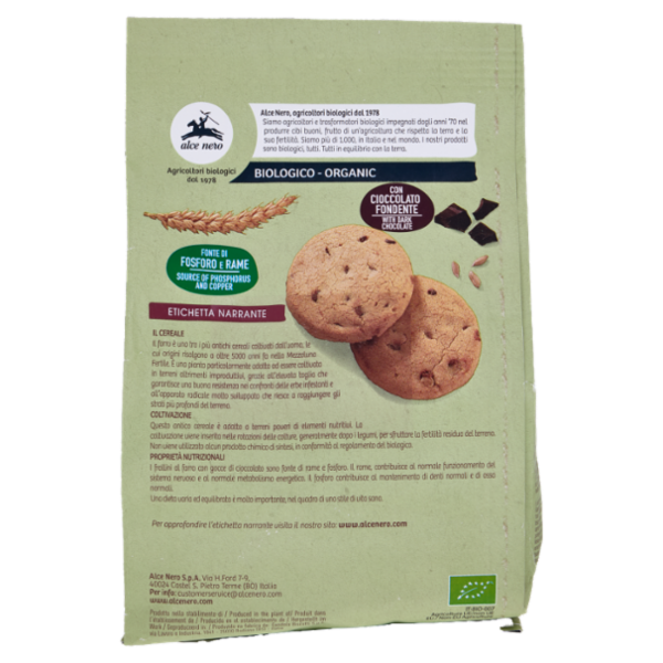 alce nero Frollini di Farro con Gocce di Cioccolato 300 g