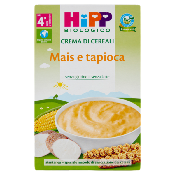 HiPP Biologico Crema di Cereali Mais e tapioca 200 g