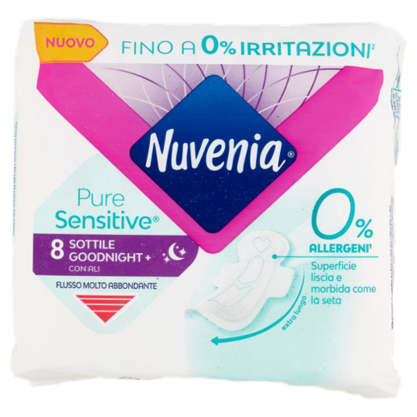 Nuvenia Pure Sensitive Sottile Goodnight+ con Ali 8 pz
