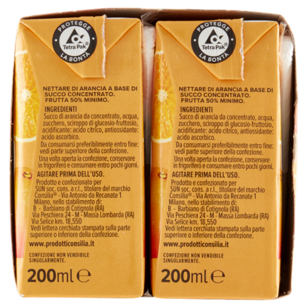 Consilia Saper Scegliere Succo Arancia Bionda 6x200 ml