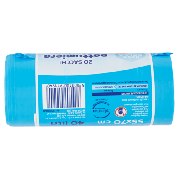 Selex Casa Bella Sacchi Pattumiera Maxi Antigoccia Azzurri Cm 55X70 20 pezzi