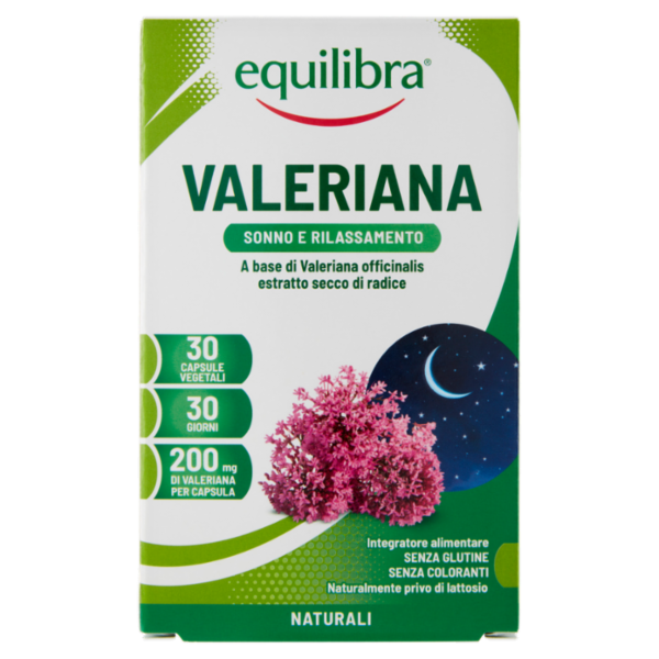 equilibra Valeriana Sonno e Rilassamento 30 Capsule Vegetali 15 g