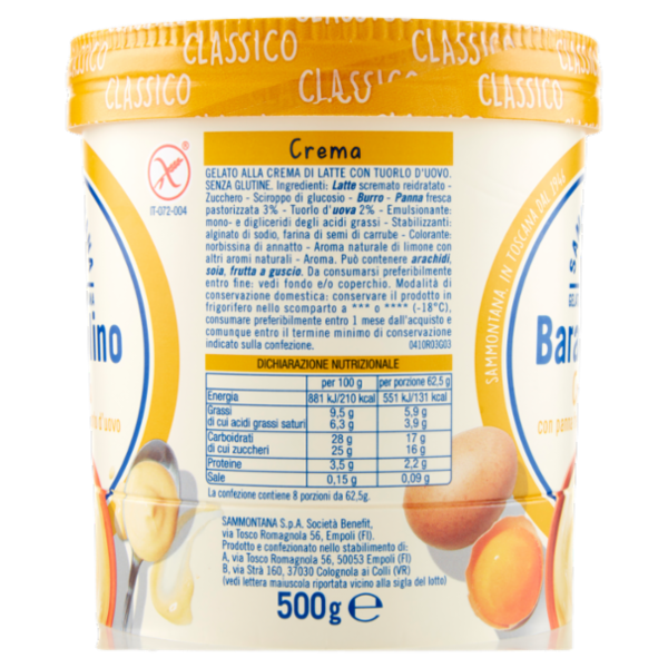 Sammontana Barattolino Classico Crema 500 g
