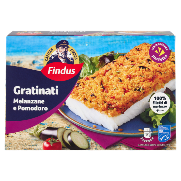 Capitan Findus I Gratinati Merluzzo con Melanzane e Pomodoro 380 g