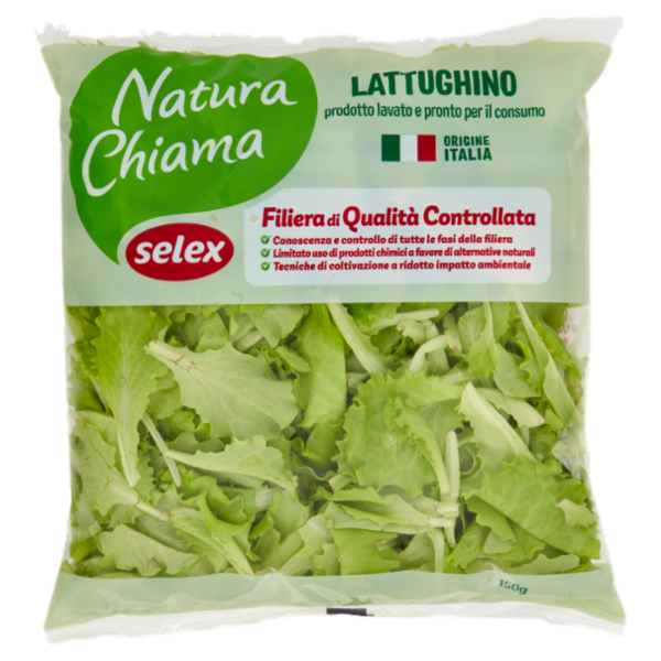 Selex Natura Chiama Lattughino Lavato e Pronto per il Consumo 150 g