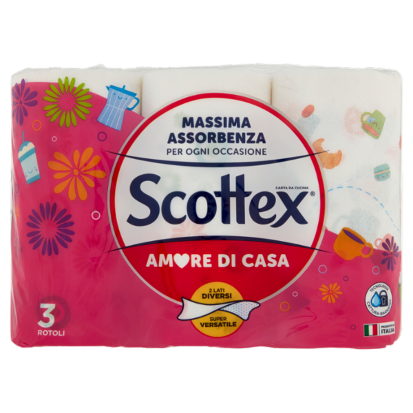Scottex Amore di Casa Carta da Cucina Rotoli 3 pz