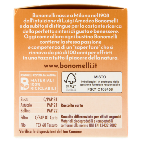Bonomelli Tisane Digestiva Tisana per Infusione 16 Filtri 32 g