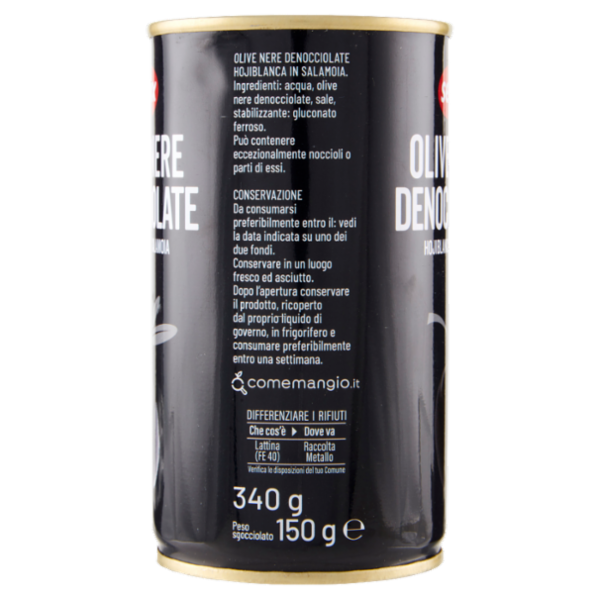 Selex Olive Nere Hojiblanca Denocciolate in Salamoia 340 g