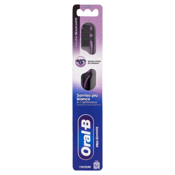 Oral-B Spazzolino Manuale Pro-3D White Pulizia Sbiancante Medio 1 pz
