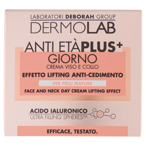 Dermolab Anti Età Plus+ Giorno Crema Viso e Collo Effetto Lifting Anti-Cedimento 50 ml