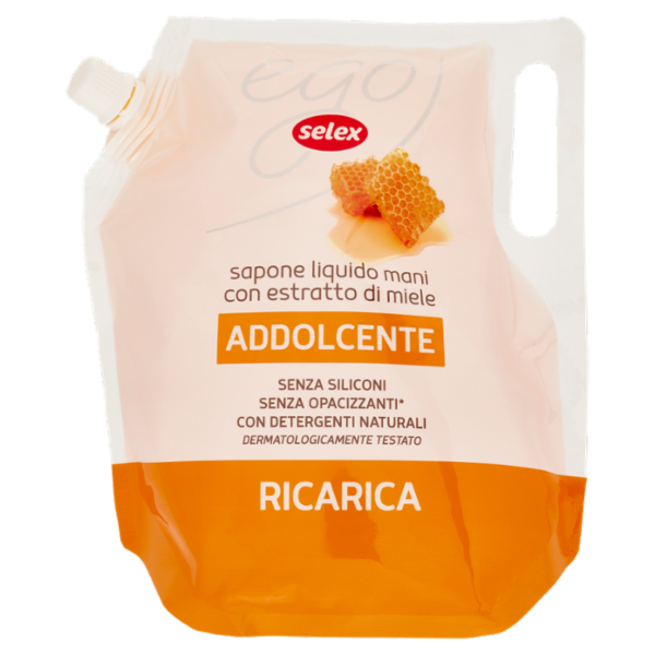 Selex Ego Sapone Liquido Mani Addolcente con Miele Ricarica 1 L