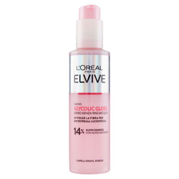 L'Oréal Paris Elvive Glycolic Gloss Siero Senza Risciacquo con Acido Glicolico 150 ml