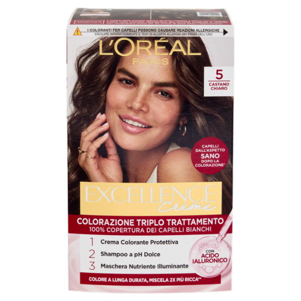 L'Oréal Paris Excellence Creme Colorazione Triplo Trattamento 5 Castano Chiaro