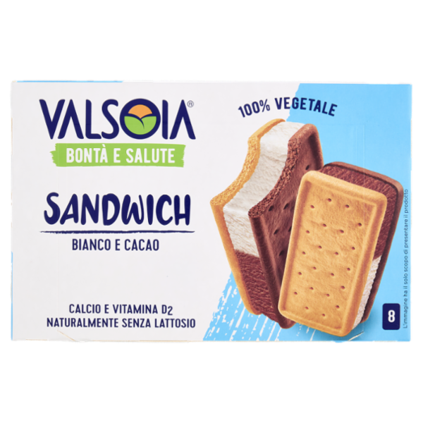 Valsoia Bontà e Salute Sandwich Bianco e Cacao 8 x 40 g
