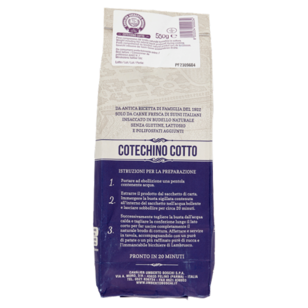 Cavalier Umberto Boschi Cotechino Cotto 550 g