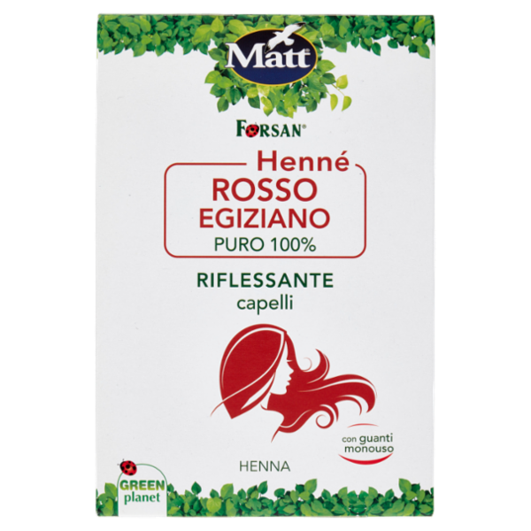 Matt Henné Rosso Egiziano Puro 100% Riflessante capelli 2 x 50 g
