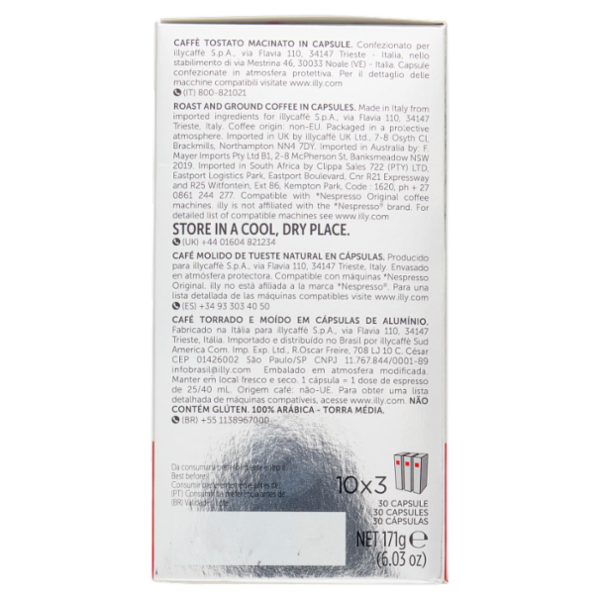 illy Classico Espresso Compatibili con le Macchine *Nespresso Original 30 Capsule in Alluminio 171 g