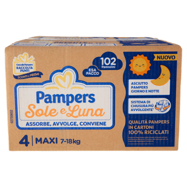 Pampers Sole e Luna Maxi 102 pz
