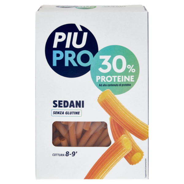 Piùpro Sedani Senza Glutine ad Alto Contenuto di Proteine 250 g