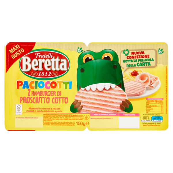 Fratelli Beretta Paciocotti 2 Hamburger di Prosciutto Cotto 150 g