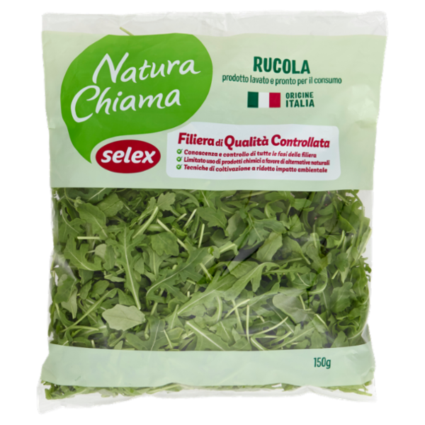 Selex Natura Chiama Rucola Lavata e Pronta per il Consumo 150 g