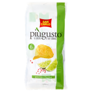San Carlo Piùgusto Gusto Lime e Pepe Rosa 6 x 25 g