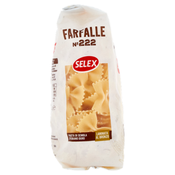 Selex Pasta di Semola Trafilata al Bronzo Farfalle 500 g