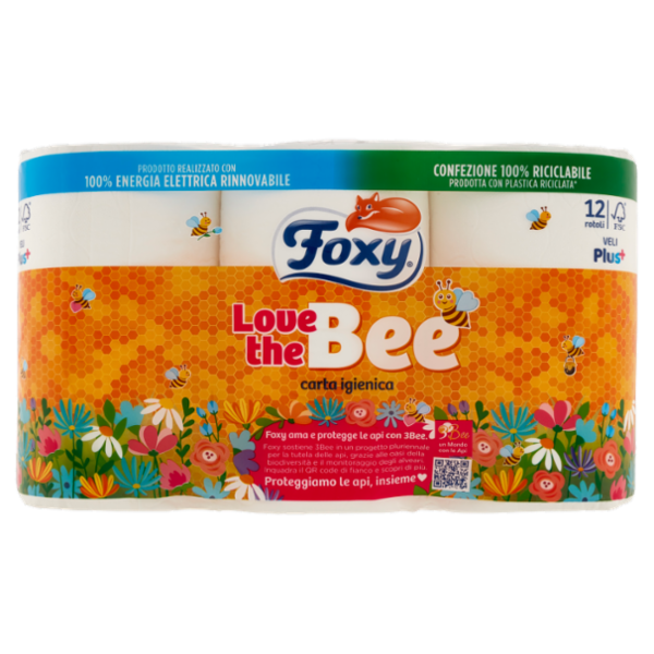 Foxy Love the Bee carta igienica 12 pz