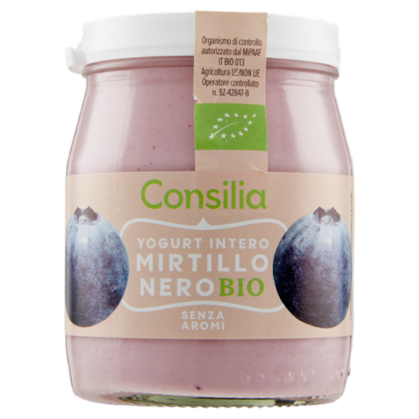 Consilia Yogurt Intero Mirtillo Nero Biologico 150 g